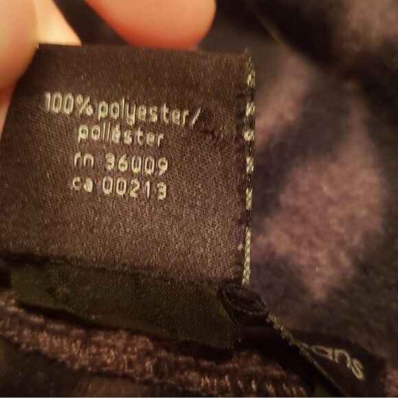 Calvin Klein Animal Print Fleece Zip-Up Hooded Jacket Size XL - Picture 4 of 6